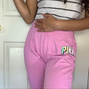 PINK VICTORIA SECRET SWEATPANTS